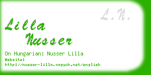 lilla nusser business card